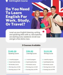 giới thiệu các khóa học tại trung tâm tiếng anh