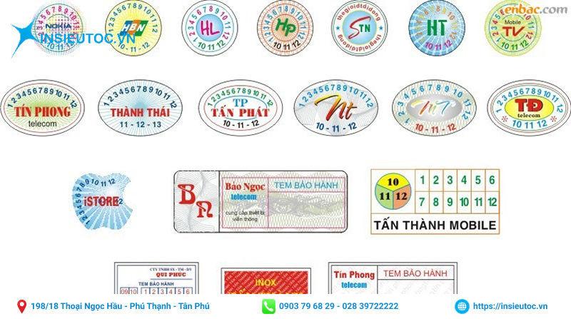 Các mẫu tem vỡ dạng dai có khả năng bám dính tốt