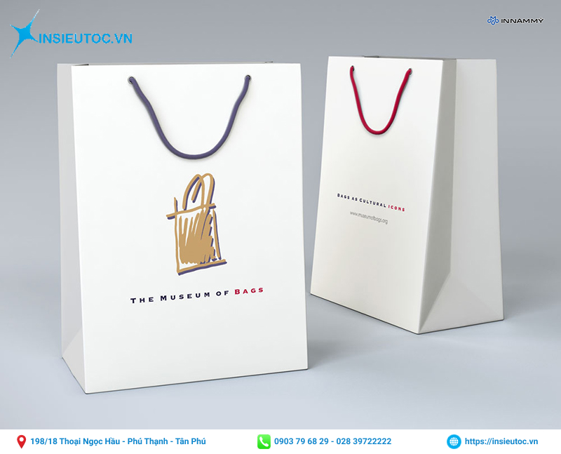 Đa phần các mẫu túi giấy đều thiết kế với gam màu trắng