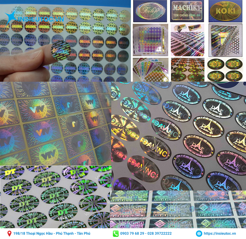 Mẫu tem hologram 3D có giá trị thẩm mỹ cao