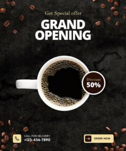 mẫu tờ rơi café thiết kế đơn giản