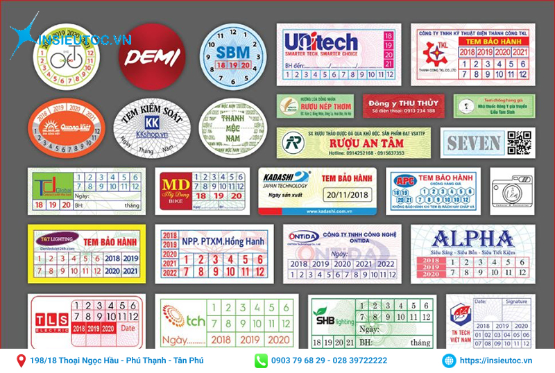 Tem vỡ có màu sắc đa dạng, nổi bật