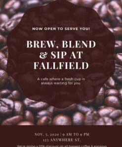 quảng cáo quán cà phê sắp được mở cửa