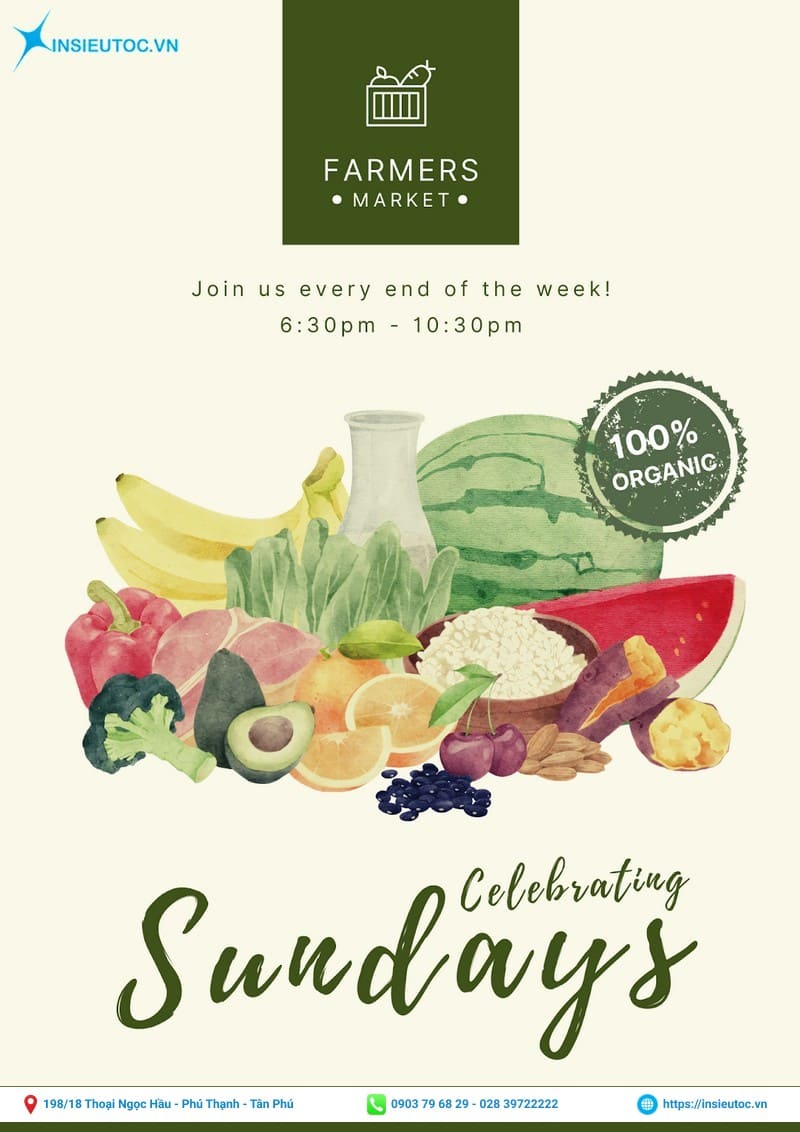 tờ rơi siêu thị bán rau củ quả