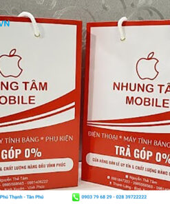 Trên túi giấy nên có đầy đủ tên thương hiệu và các thông tin liên quan