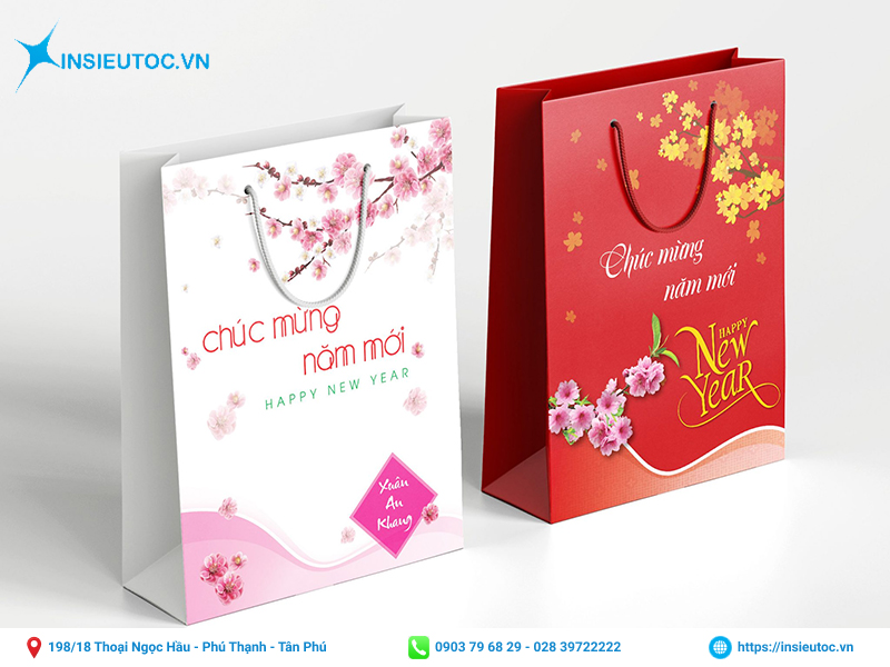 Túi đựng lịch tết có thiết kế nhẹ nhàng, thanh lịch