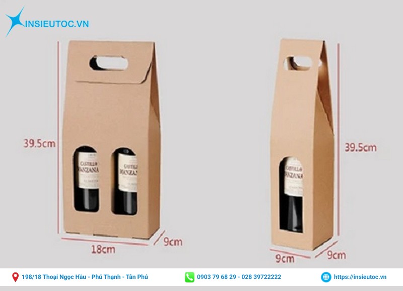 túi đựng 1 đến 2 chai rượu