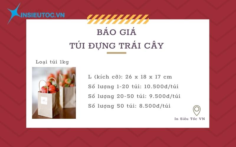 giá túi hoa quả 1 kg