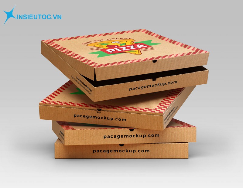 Mẫu hộp giấy đựng bánh pizza đẹp