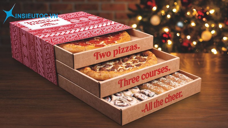 Mẫu hộp giấy đựng bánh pizza