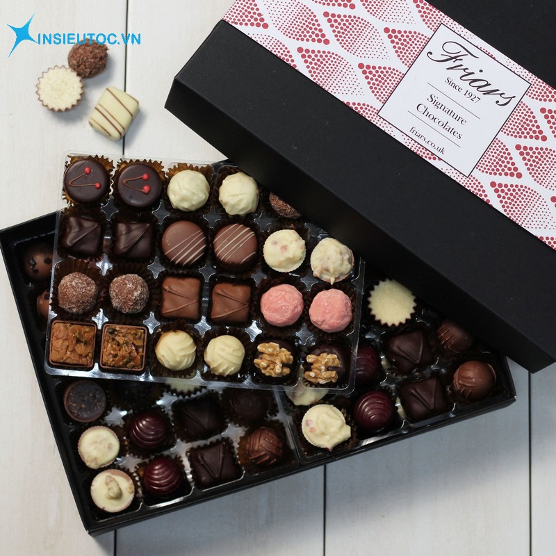 Mẫu hộp giấy đựng bánh socola