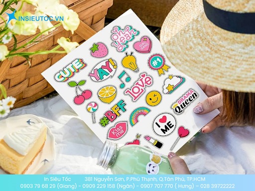 Sticker giấy nhiều màu sắc dễ thương cho bé