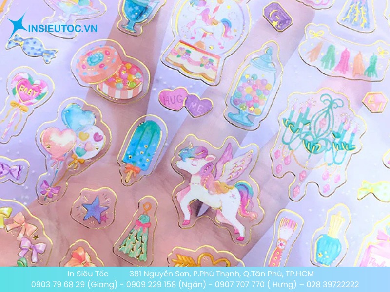 Sticker nhựa trong làm đồ chơi cho bé