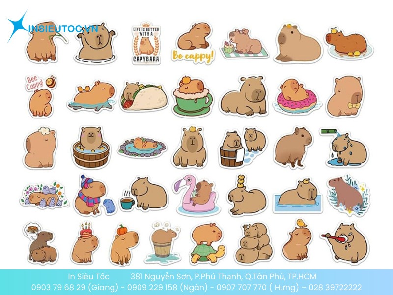 Bộ sưu tập sticker Capybara