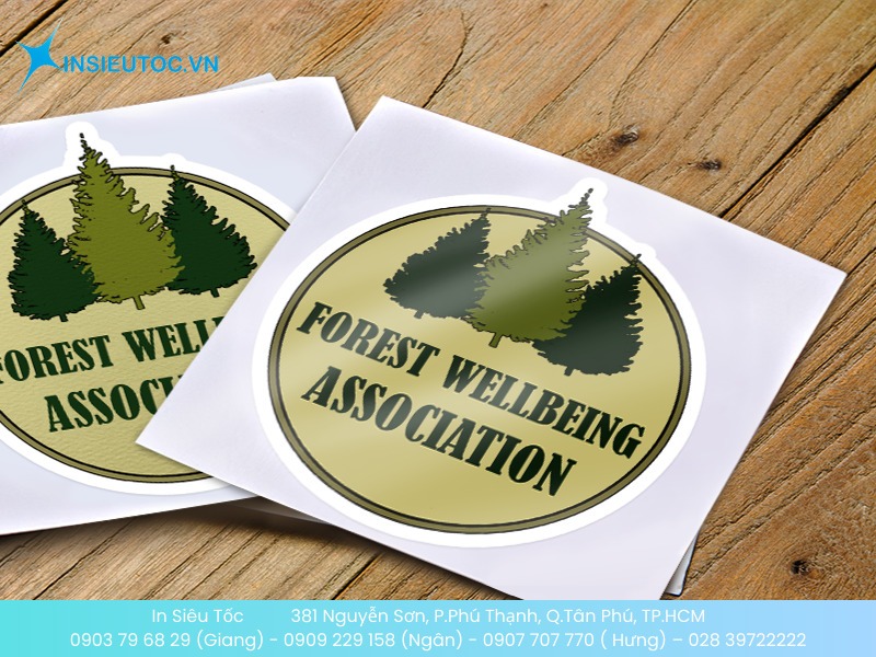 Sticker giấy cho hiệp hội bảo vệ rừng