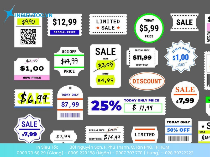 Sticker giảm giá cho sản phẩm