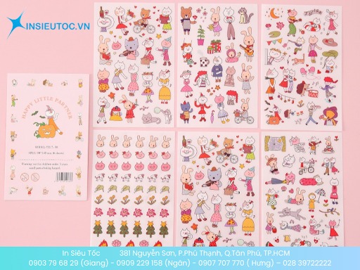 Sticker hoạt họa cho các bé nhỏ