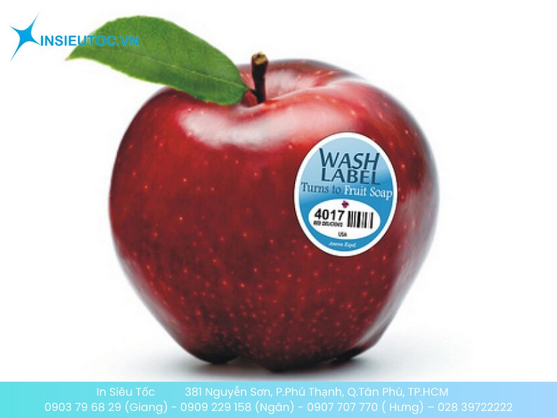 Sticker mã vạch và thương hiệu trái cây
