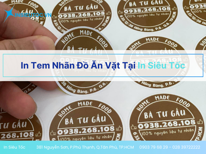 in tem nhãn đồ ăn vặt - In Siêu Tốc
