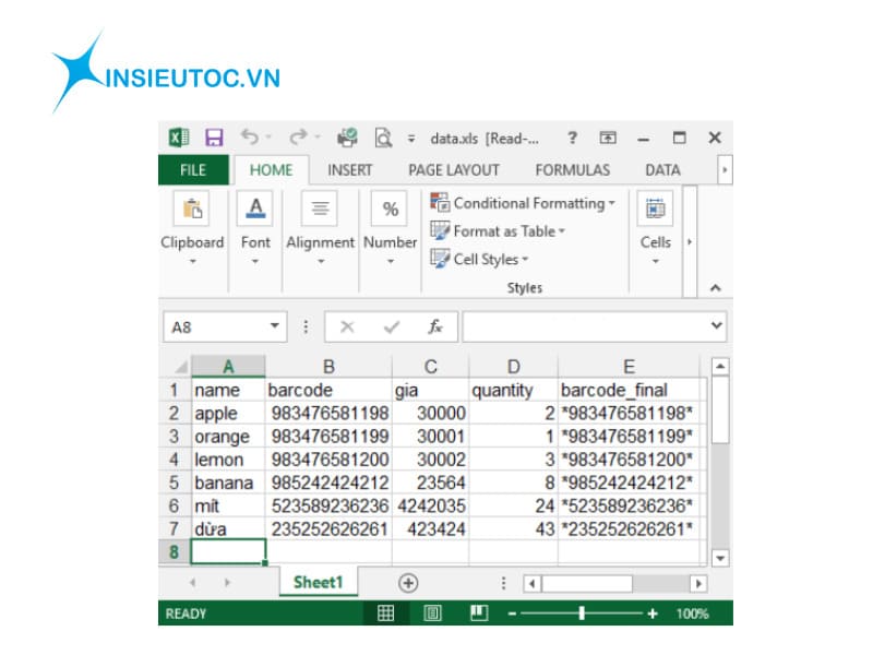 bước 2 của cách in tem nhãn