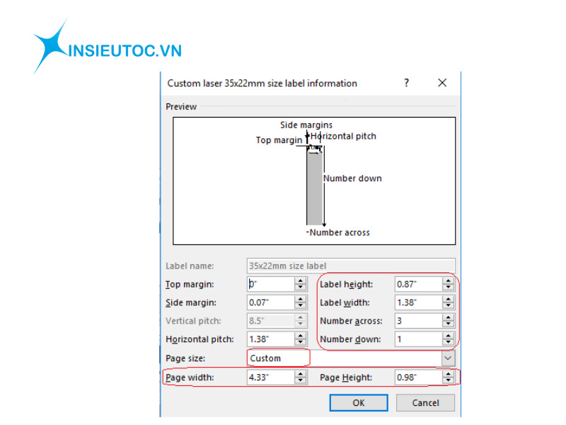 bước thứ 2 của việc in tem nhãn
