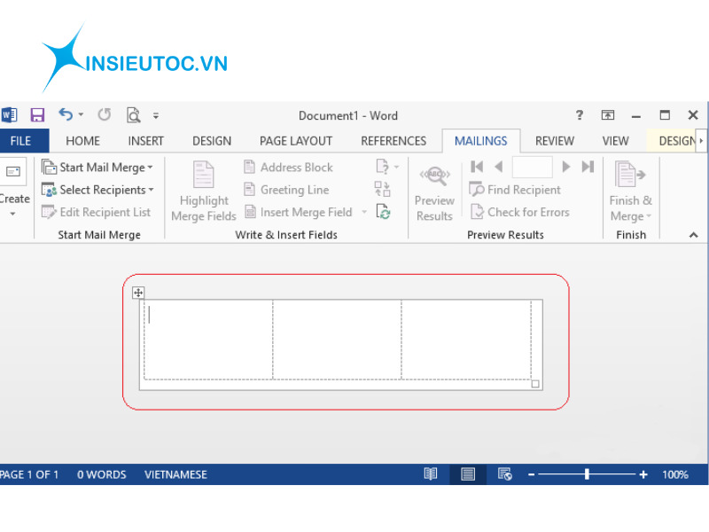 dùng bảng in word để in tem nhãn