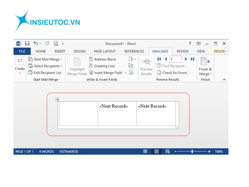 bước 4 của cách in tem nhãn