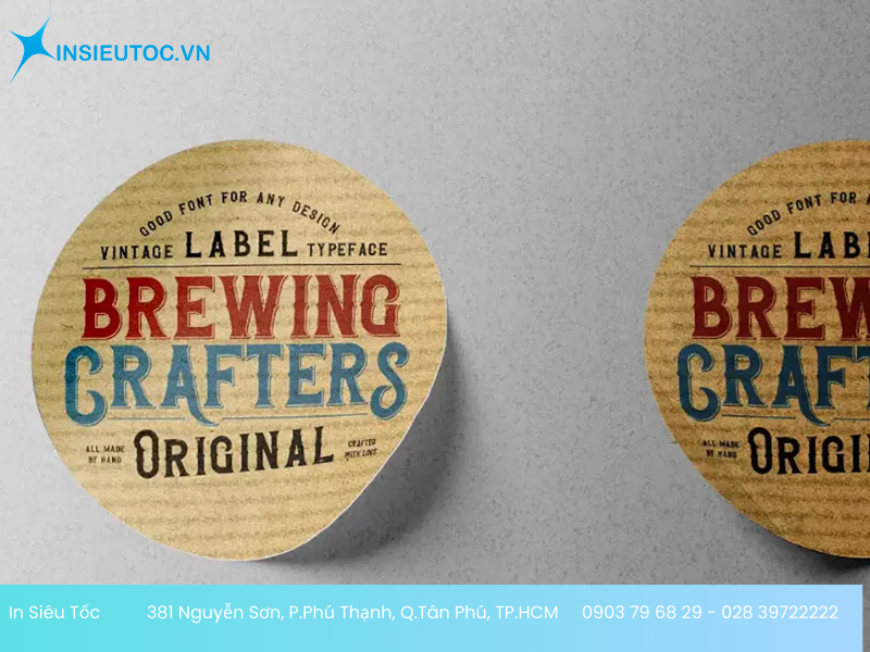 in gia công decal giấy kraft - In Siêu Tốc