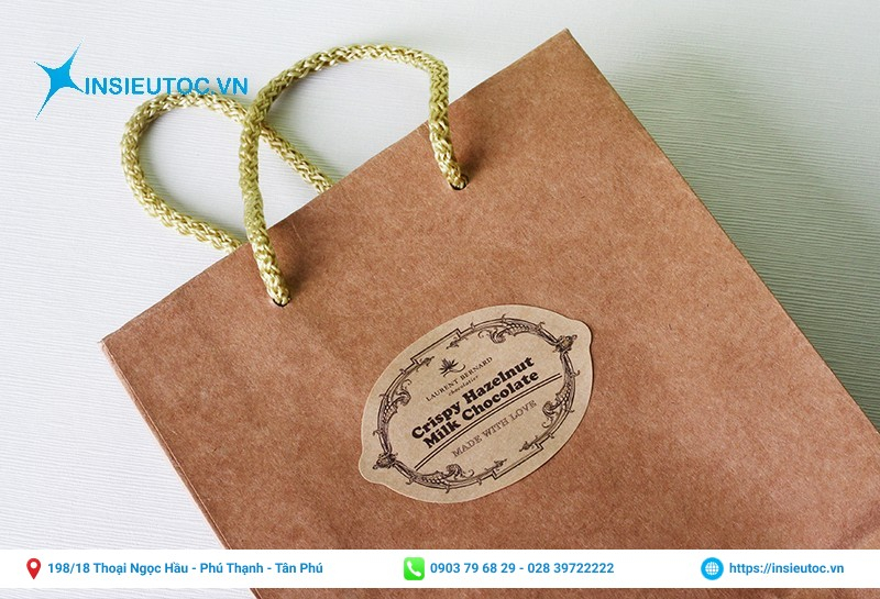 in nhãn decal giấy kraft giá rẻ - In Siêu Tốc