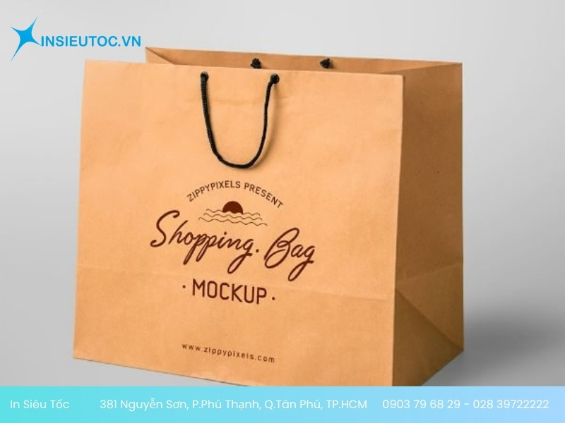 in túi giấy đựng quần áo cho shop thời trang