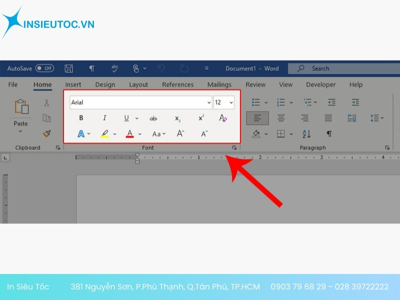 làm card visit bằng word