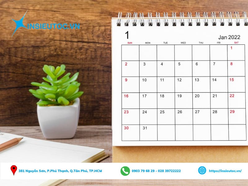 cách làm lịch để bàn