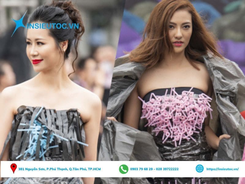 trang phục tái chế từ giấy báo