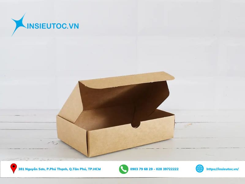 báo giá in hộp giấy kraft theo yêu cầu giá rẻ - In Siêu Tốc