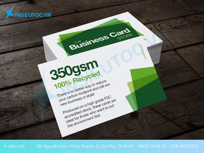 các loại giấy in card visit phổ biến