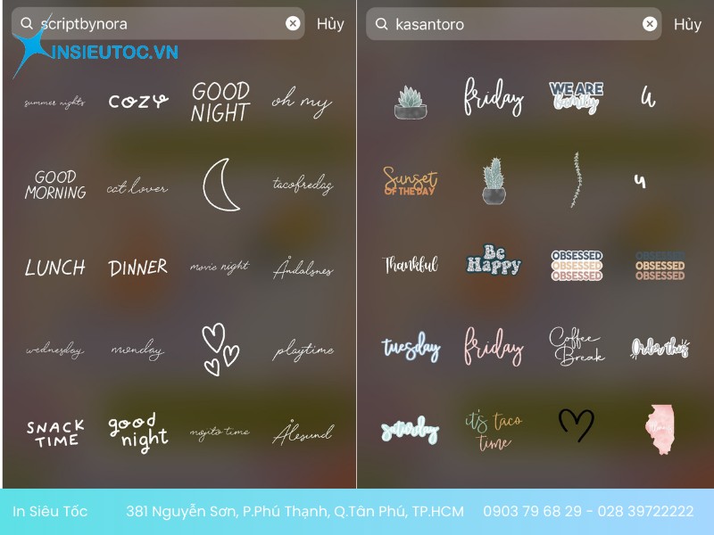 Sticker Instagram dạng văn bản Sticker Instagram dạng văn bản