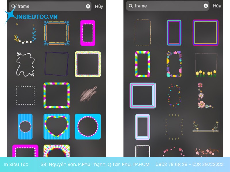 Sticker dạng khung Sticker dạng khung