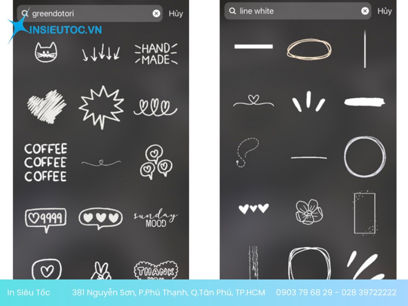 Sticker Instagram với tone trắng Sticker Instagram với tone trắng