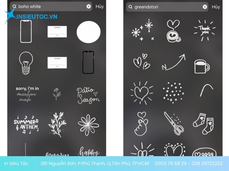 Sticker Instagram tone trắng Sticker Instagram tone trắng