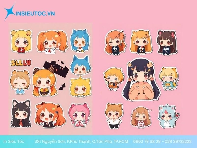 sticker anime bé gái sticker anime bé gái
