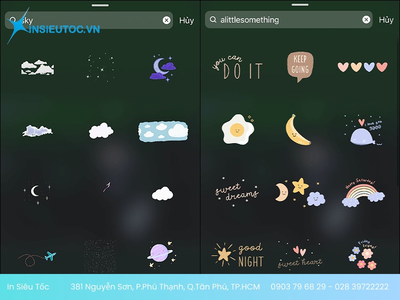 Sticker Instagram theo phong cách tối giản Sticker Instagram theo phong cách tối giản