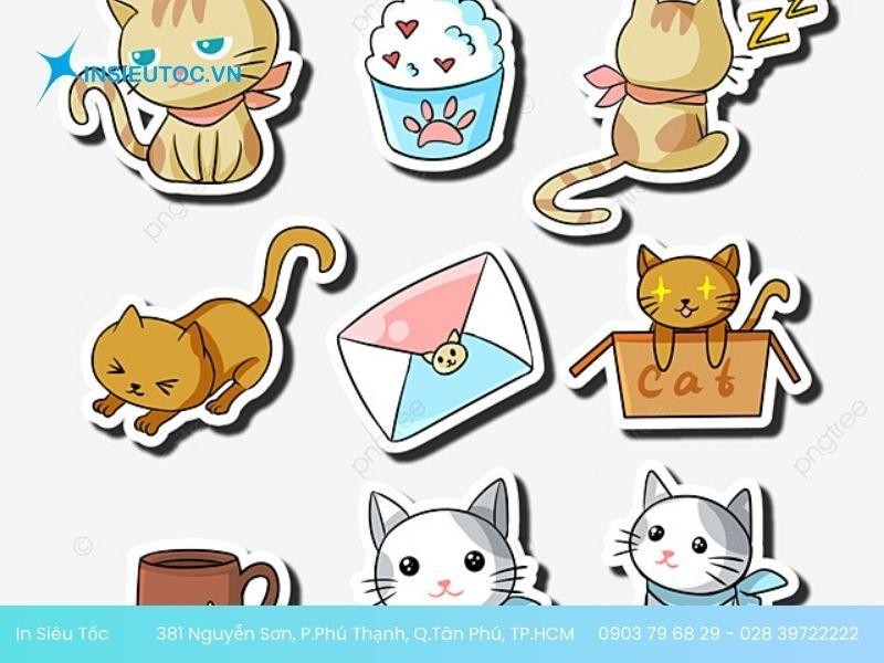 tùy ý lựa chọn màu sắc cho sticker con mèo của mình tùy ý lựa chọn màu sắc cho sticker con mèo của mình