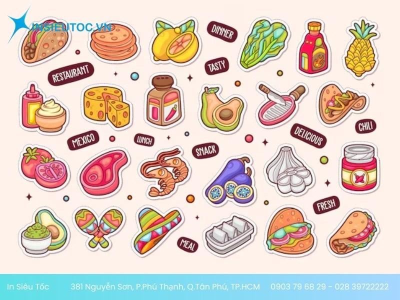 sticker đồ ăn phong phú sticker đồ ăn phong phú