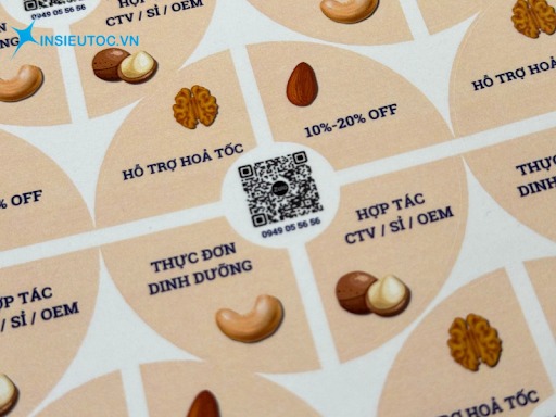 Sticker ngành buôn bán thực phẩm bắt mắt và thu hút