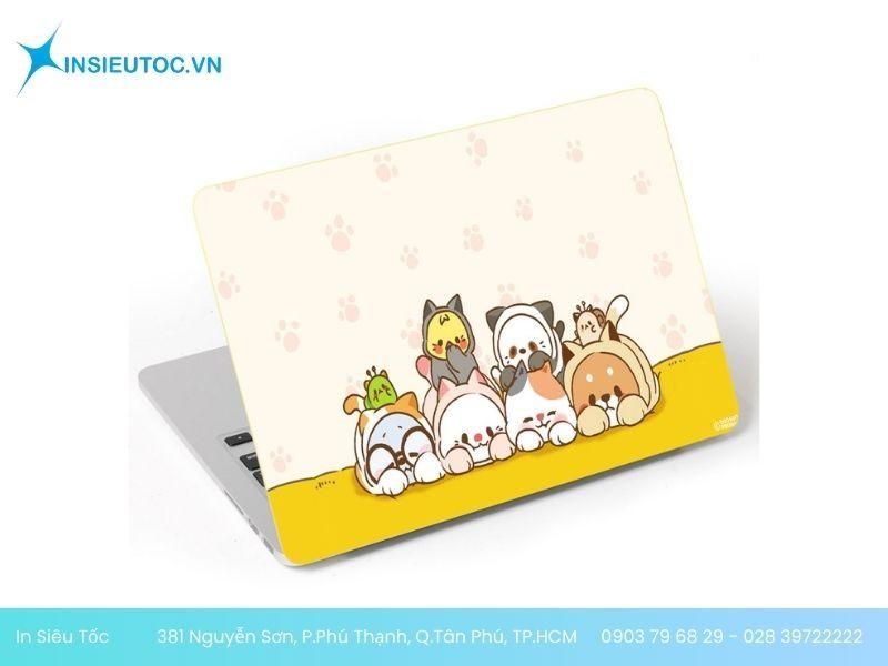 Sticker dán laptop hình thú dễ thương Sticker dán laptop hình thú dễ thương
