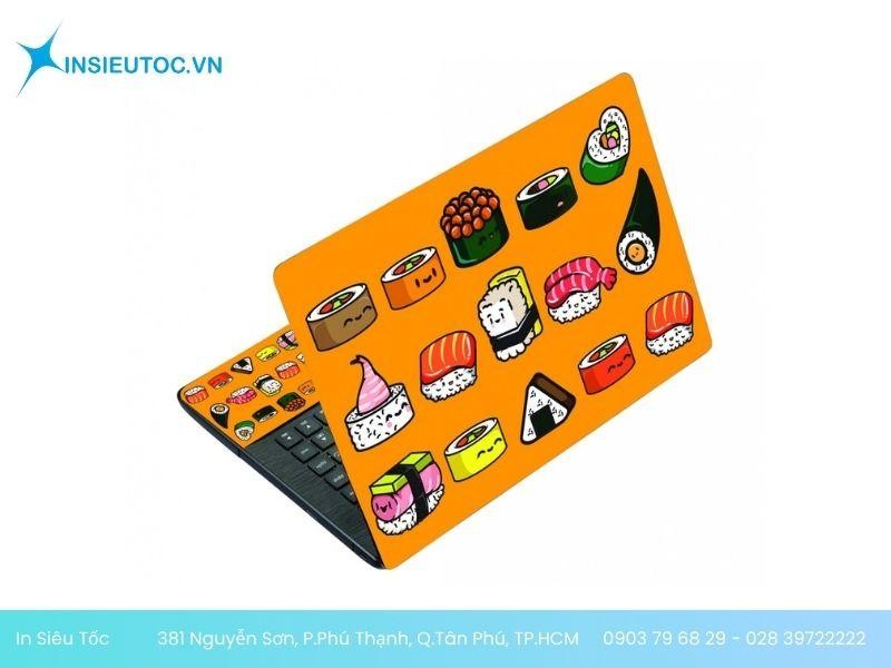 Sticker đồ ăn dán laptop Sticker đồ ăn dán laptop