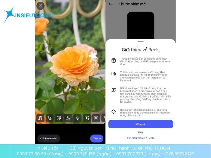 Chỉnh sticker ở vị trí thích hợp và chia sẻ bài viết của bạn