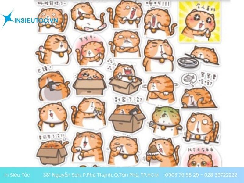 Sticker mèo nhiều sắc thái biểu cảm Sticker mèo nhiều sắc thái biểu cảm