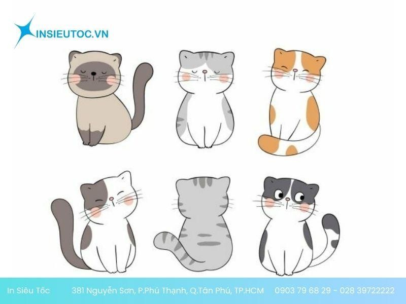 Mẫu sticker mèo con hiền hậu Mẫu sticker mèo con hiền hậu