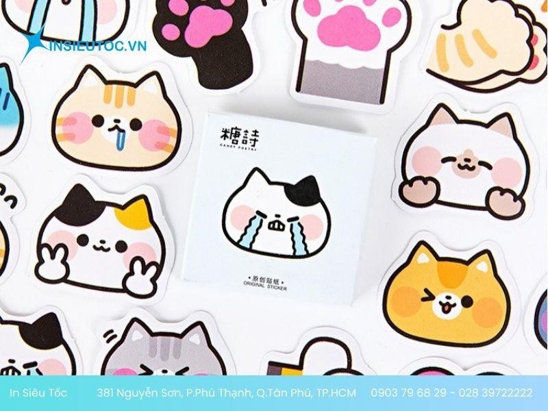 Mẫu sticker mèo đa dạng biểu cảm Mẫu sticker mèo đa dạng biểu cảm